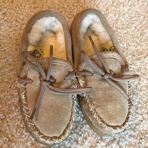 Sheepskin and suede leather loafer Moccasin